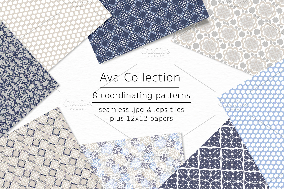 Ava Collection - vector & jpgs in Patterns - product preview 8