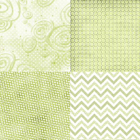 Wild About Green Digital Paper 12 in Patterns - product preview 1