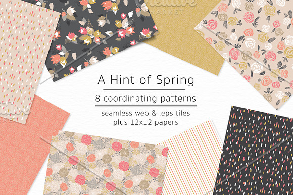 A Hint of Spring-vector & jpgs in Patterns - product preview 1