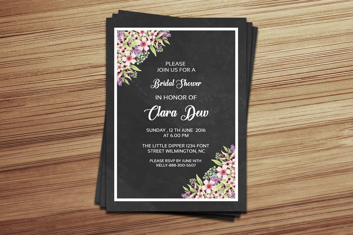 Bridal Shower Invitation Template in Wedding Templates - product preview 8