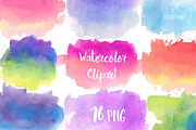 Watercolor Splotches Clipart