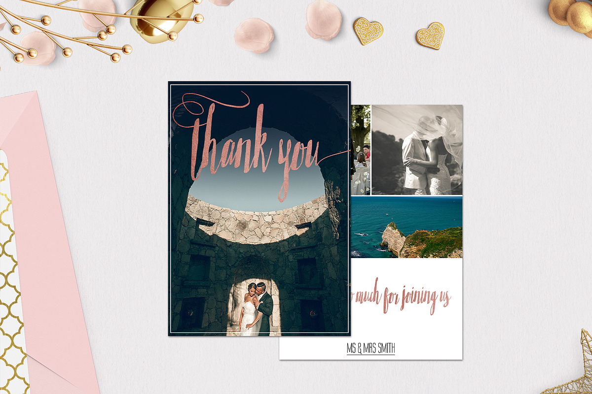 Wedding Thank You Template | Roses in Wedding Templates - product preview 8