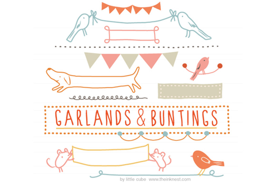 Garlands & Buntings clip art