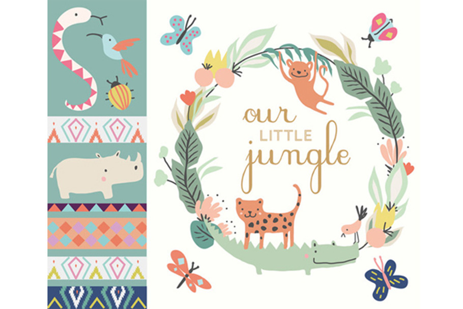 Little Jungle Clip Art in Graphics - product preview 8
