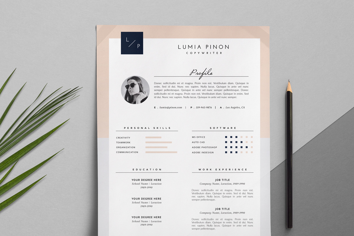 Resume + Cover Letter / Lumia in Letter Templates - product preview 8