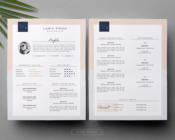 Resume + Cover Letter / Lumia in Letter Templates - product preview 1