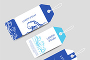 Ocean label tags set