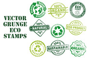 Vector Grunge Eco Stamps