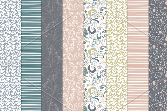 Wildflowers - vector and jpgs in Patterns - product preview 1