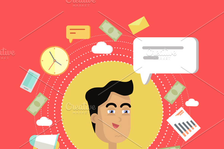 Creative Office Background in Illustrations - product preview 8