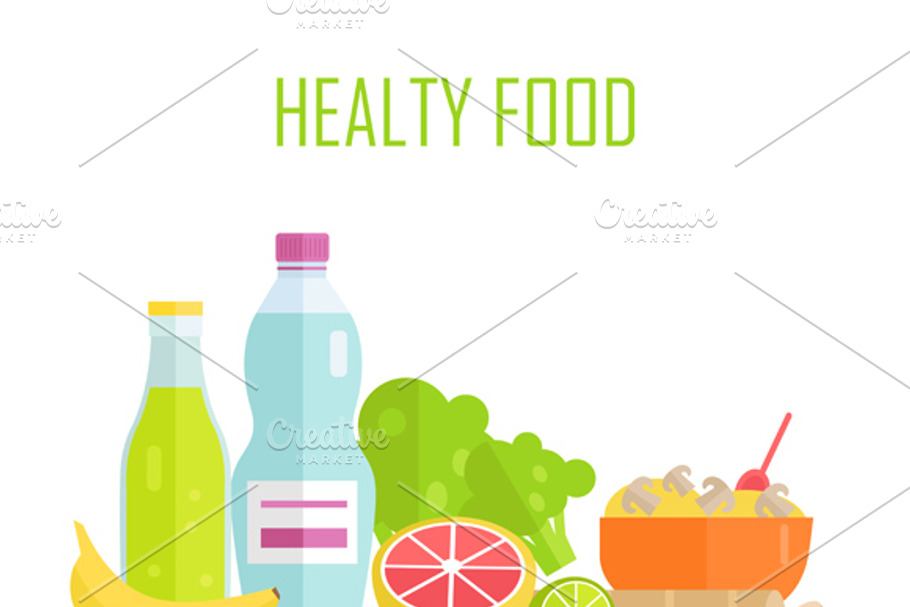 Healthy Food Concept in Illustrations - product preview 8