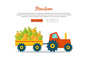 Pear Farm Web Vector Banner