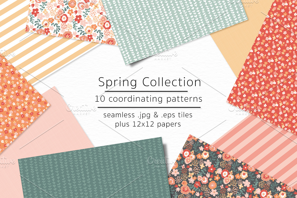 Spring Collection-vector & jpgs in Patterns - product preview 8