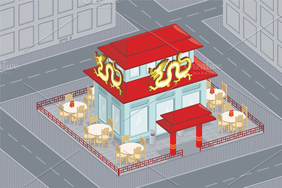 Cafe building in Illustrations - product preview 8