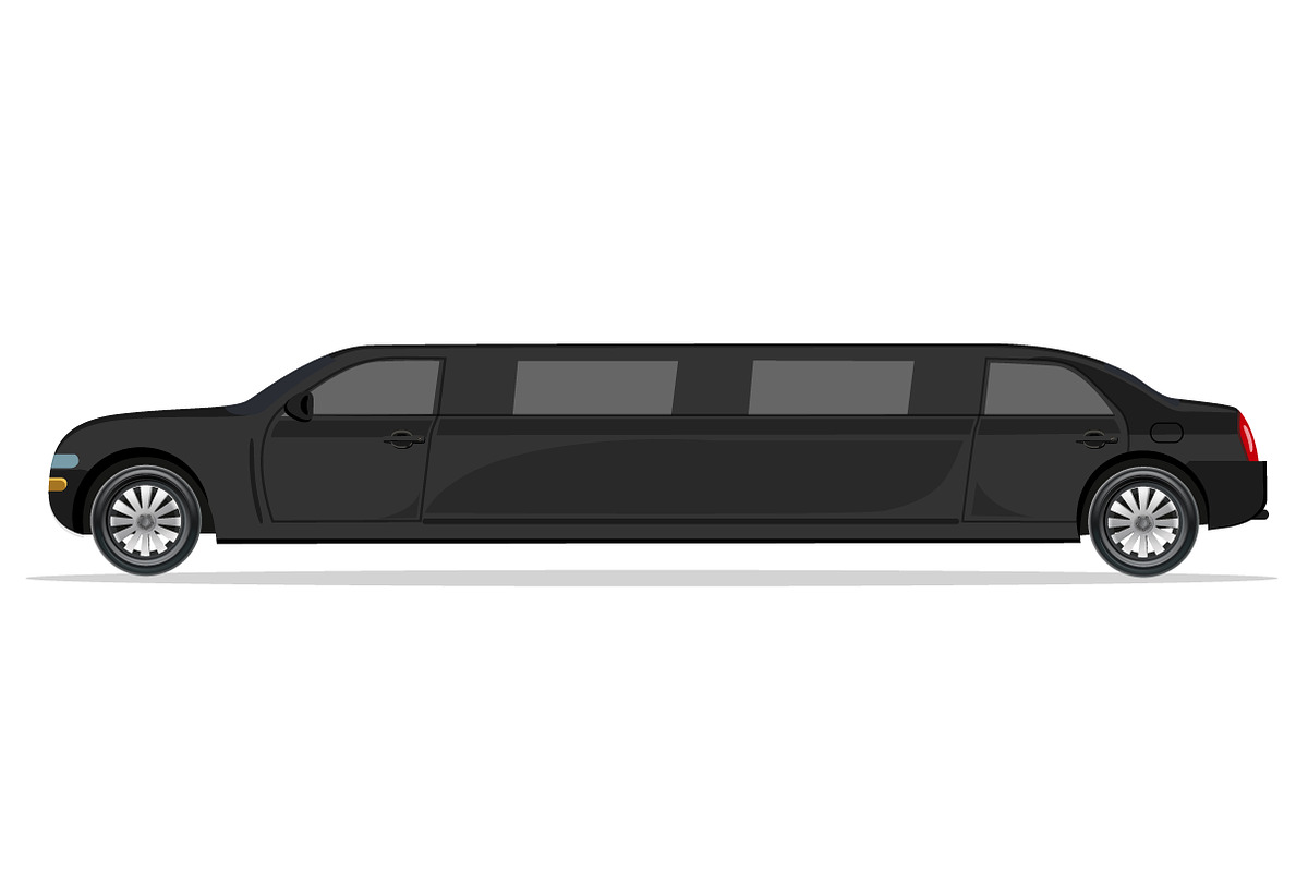 black limousine, design element in Illustrations - product preview 8