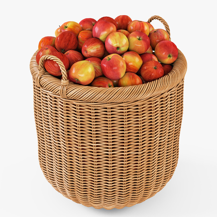 Apple Wicker Basket 07 Toasted Oat in Food - product preview 8