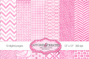 Wild About Pink Digital Paper Pack