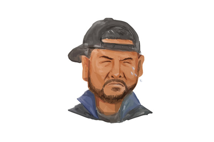 African-American Man Beard Hat  in Illustrations - product preview 8