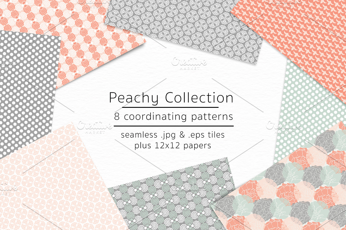 Peachy Collection-vector & jpgs in Patterns - product preview 8