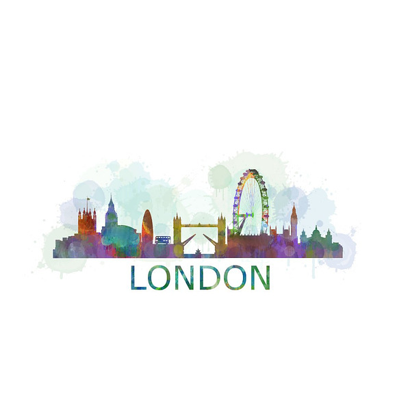 10x files Pack London Uk Skylines in Illustrations - product preview 5