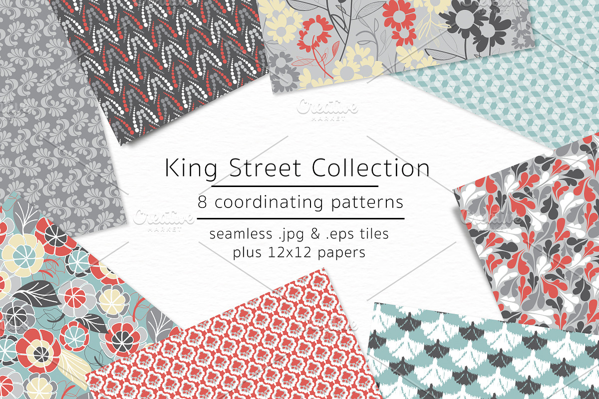 King Street Collection in Mist in Patterns - product preview 8