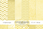 Wild About Yellow Digital Paper Pack