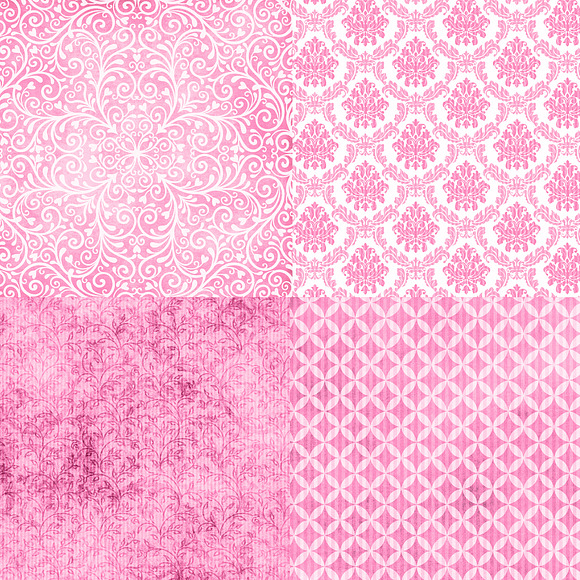 Wild About Pink Set 2 Digital Paper in Patterns - product preview 1