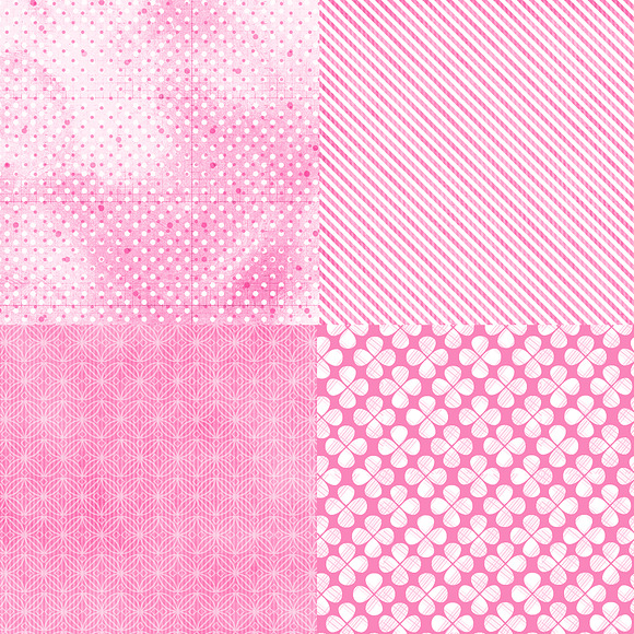 Wild About Pink Set 2 Digital Paper in Patterns - product preview 2