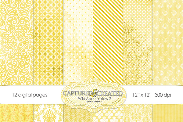 Wild About Yellow Set 2Digital Paper