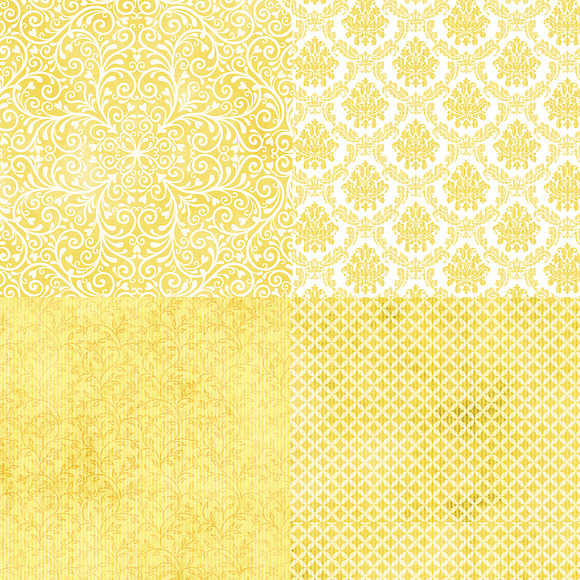 Wild About Yellow Set 2Digital Paper in Patterns - product preview 1