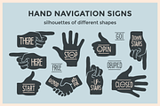Hand navigation signs