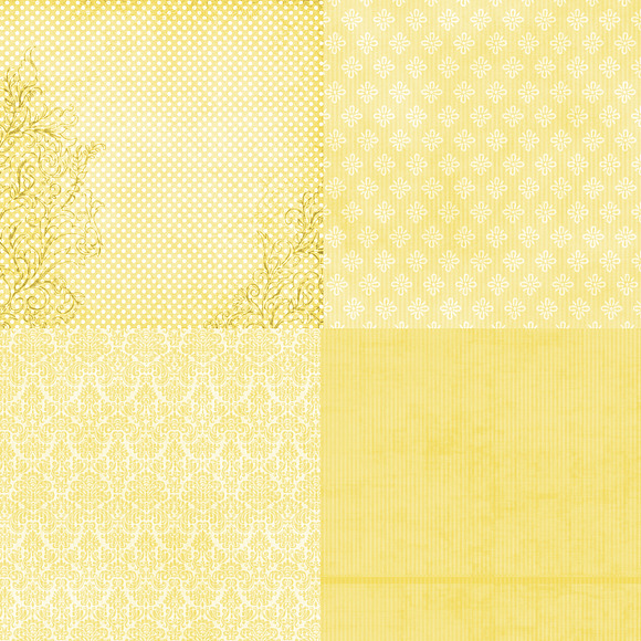 Wild About Yellow Set 2Digital Paper in Patterns - product preview 3