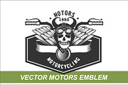 3 Motors vector emblems