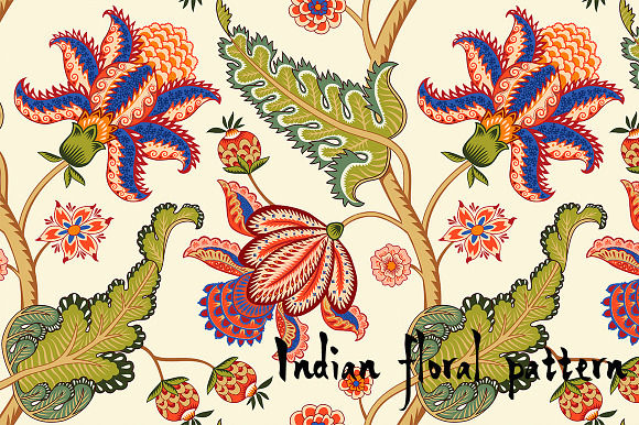 Indian floral pattern in Patterns - product preview 1