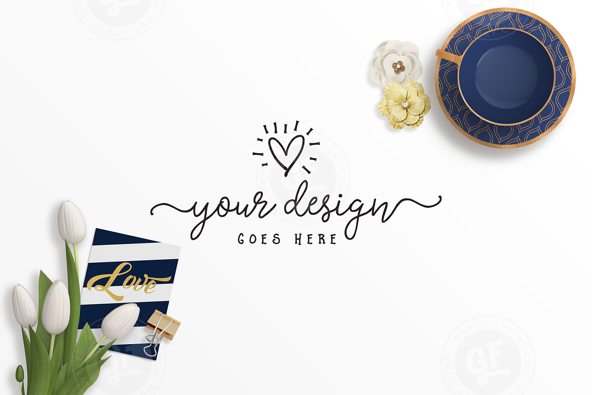 Navy Styled Desktop Stock Photo in Product Mockups - product preview 8