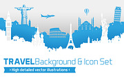 Travel Vector background with Icons