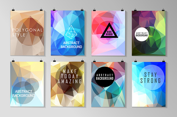 Set of polygonal poster in Textures - product preview 3