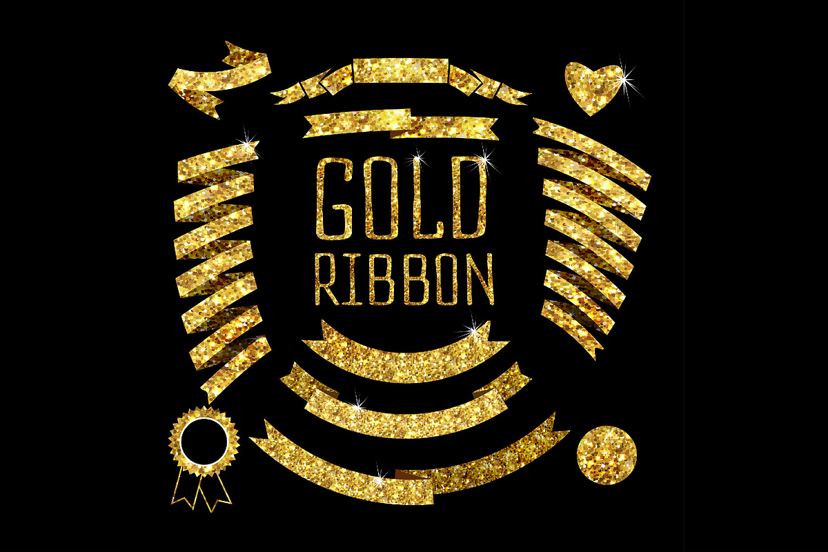 Ribbon of gold glittering  in Textures - product preview 8