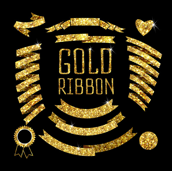 Ribbon of gold glittering  in Textures - product preview 4
