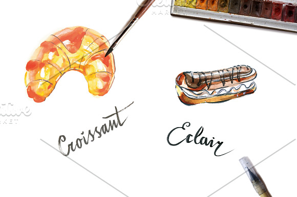 Watercolor confectionery in Illustrations - product preview 3