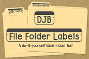 DJB File Folder Labels Font