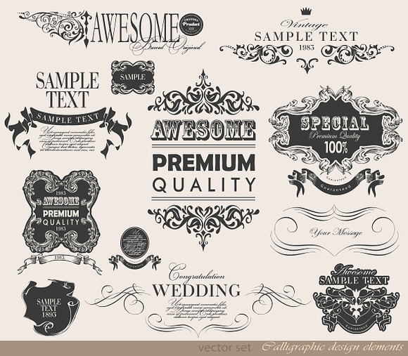 decoration vector set 3 in Illustrations - product preview 3