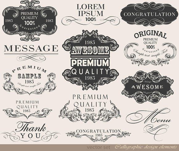 decoration vector set 3 in Illustrations - product preview 4