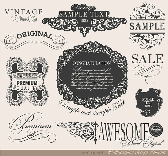 decoration vector set 3 in Illustrations - product preview 5