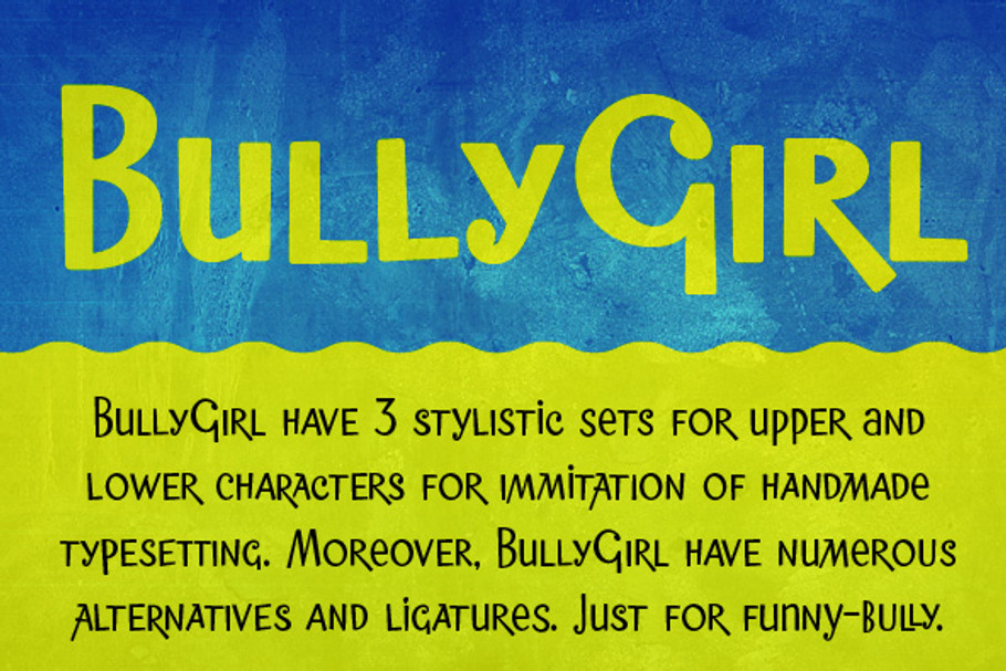BullyGirl Complete in Display Fonts - product preview 8
