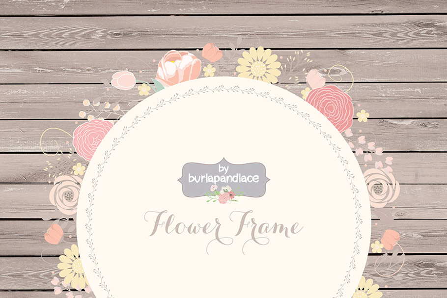 Flower Frames in Illustrations - product preview 8