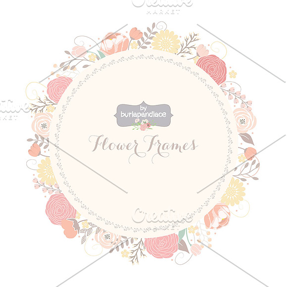 Flower Frames in Illustrations - product preview 2