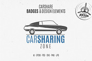 Car Sharing Badges & Elements