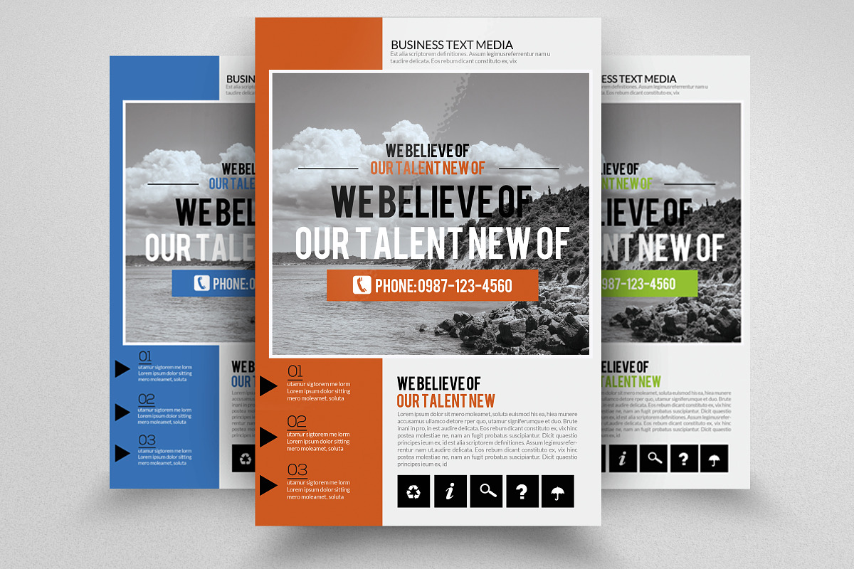 Multi Use Corporate Business Flyer in Flyer Templates - product preview 8