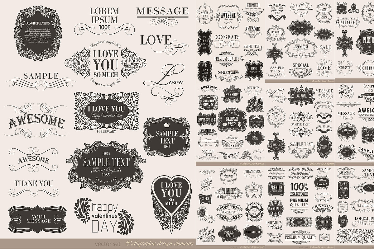 decoration vector set in Illustrations - product preview 8